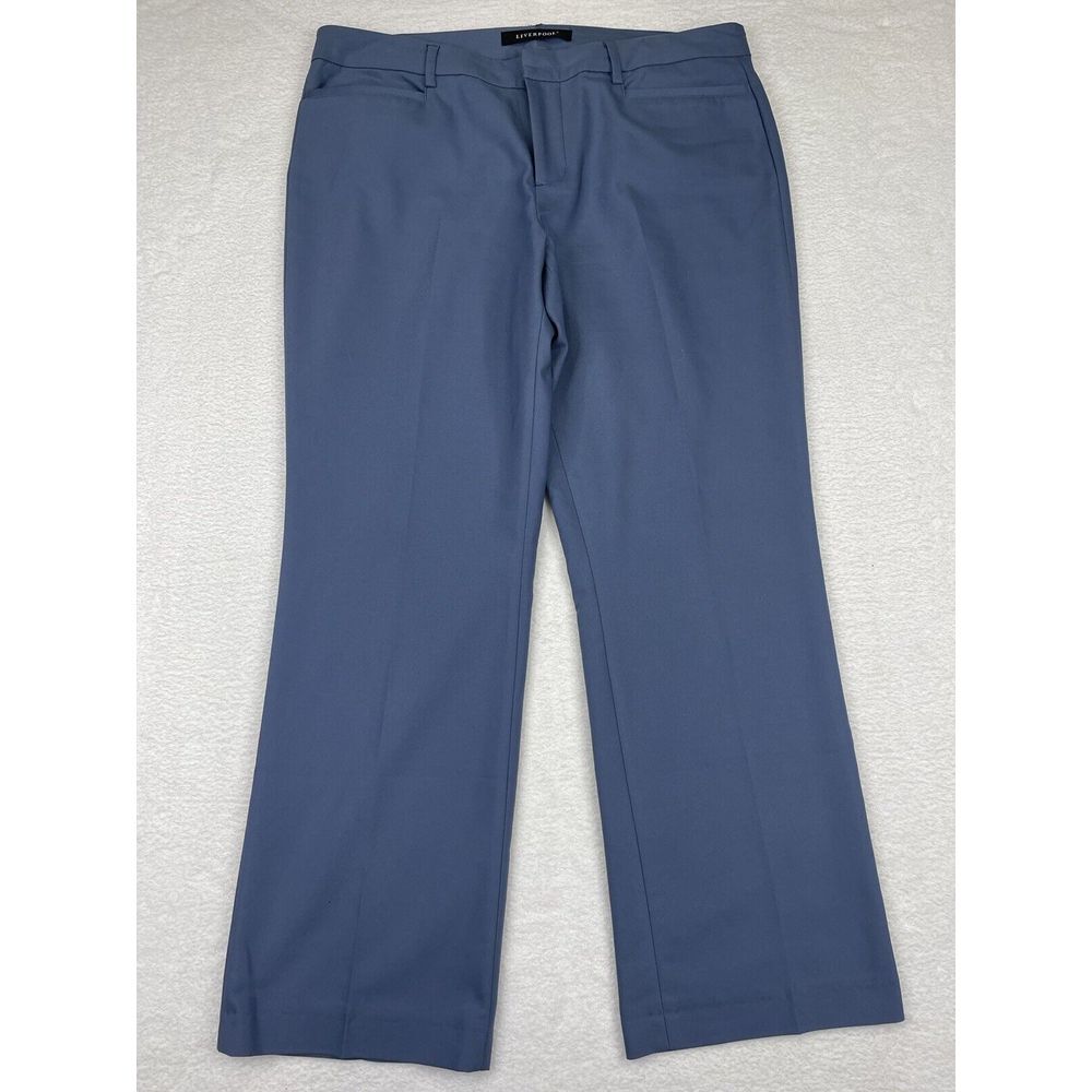Liverpool Women Blue (XM5069EA) Flat Front Bootcut Dress Pants size 12.